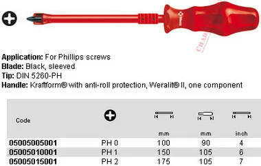05005010004 WERA 175 PH HOLDING S/D PH1 X 150MM