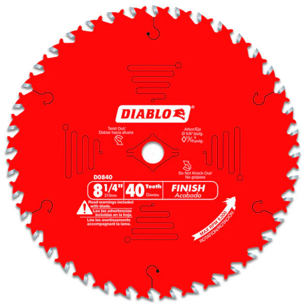 Diablo D0840X 8-1/4" x 40-Teeth Finishing Saw Blade for Wood