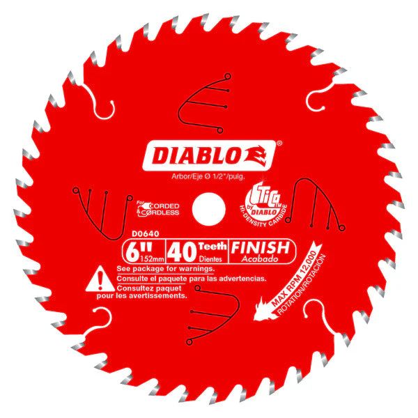 008925020899_04cf351a-cdbc-4f01-9ff1-ef34b95de437_1200x1200.webp Diablo D0640X 6" x 40 Tooth Finish Saw Blade for Port-Cable Saw Boss