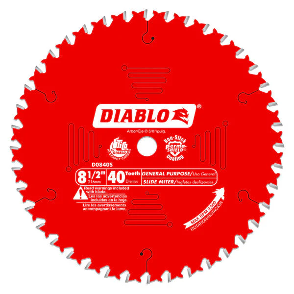 Diablo D0840S 8-1/2" x 40-Teeth General Purpose Saw Blade for Wood