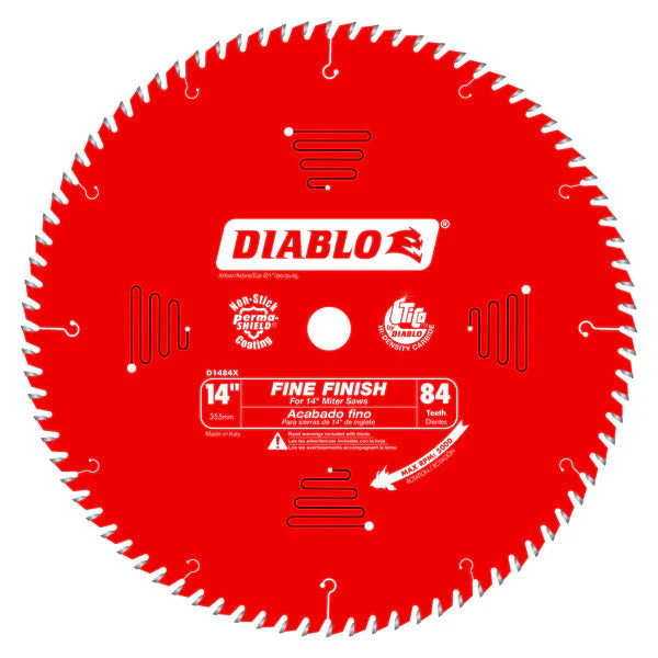 Diablo D1484X 14" x 84-Teeth Fine Finish Saw Blade for Wood