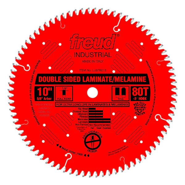 Freud LU97R010 10" Double Sided Laminate/Melamine Blade