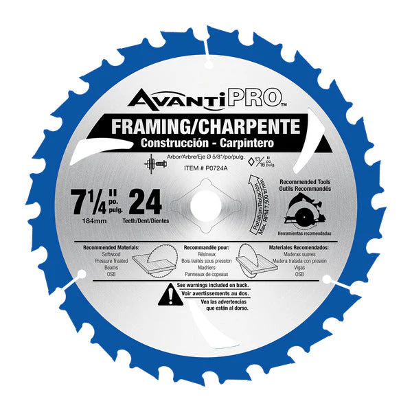 AvantiPRO P0724A Avanti Pro 7-1/4" X 24T Bulk