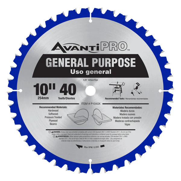 AvantiPRO P1040X Avanti Pro 10" X 40T General Purpose