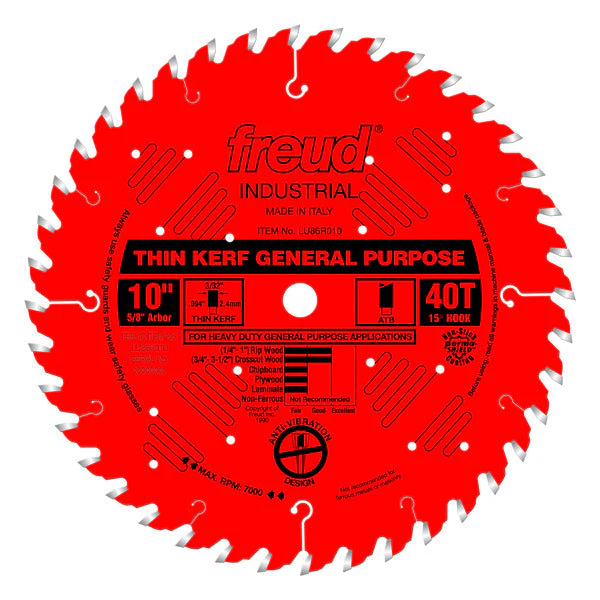 Freud LU86R010 10" Thin Kerf General Purpose Blade