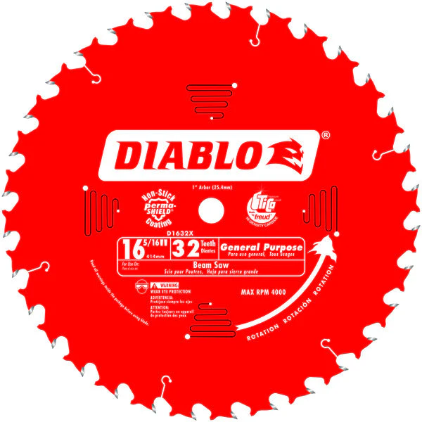 Diablo D1632X 16-5/16" x 32-Teeth General Purpose Saw Blade for Wood