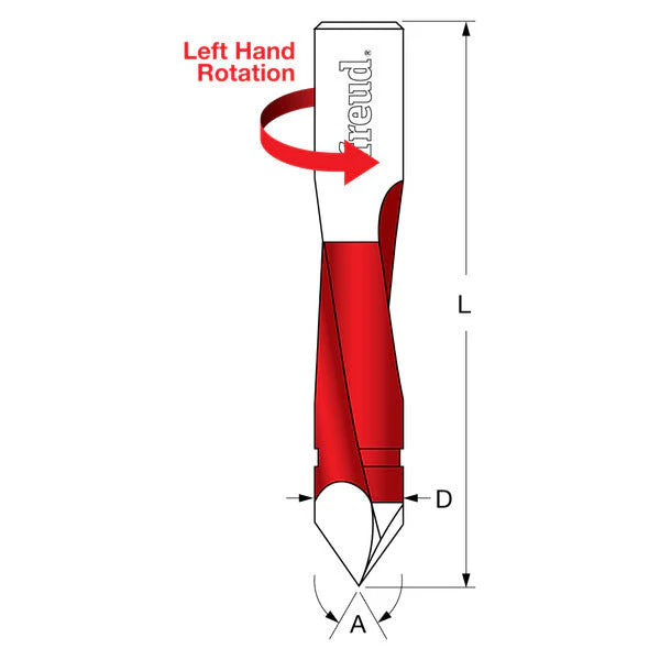 Freud TH63570L 1/4” (Dia.) Through Hole Bit