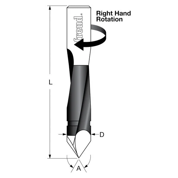 Freud TH90070R 9 mm (Dia.) Through Hole Bit