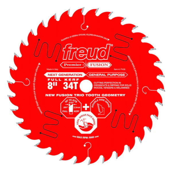 Freud P408 8" 34T Premier Fusion General Purpose Blade