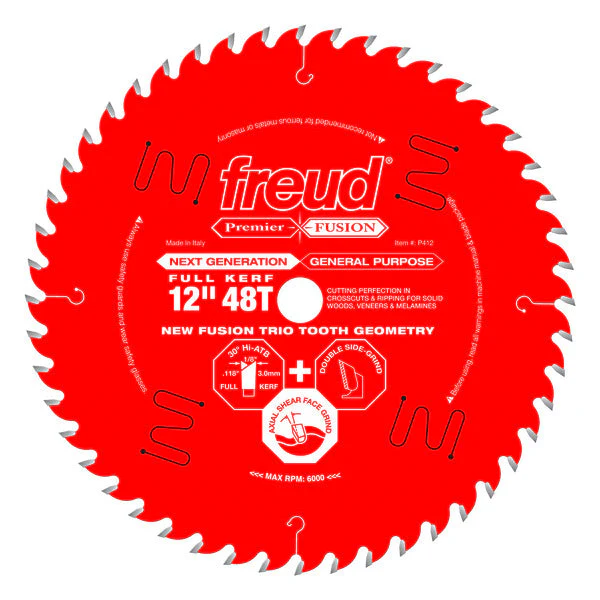 Freud P412 12" Next Generation Premier Fusion General Purpose Blade
