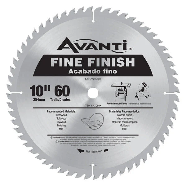 Avanti A1060X Avanti 10" X 60t Fine Finish