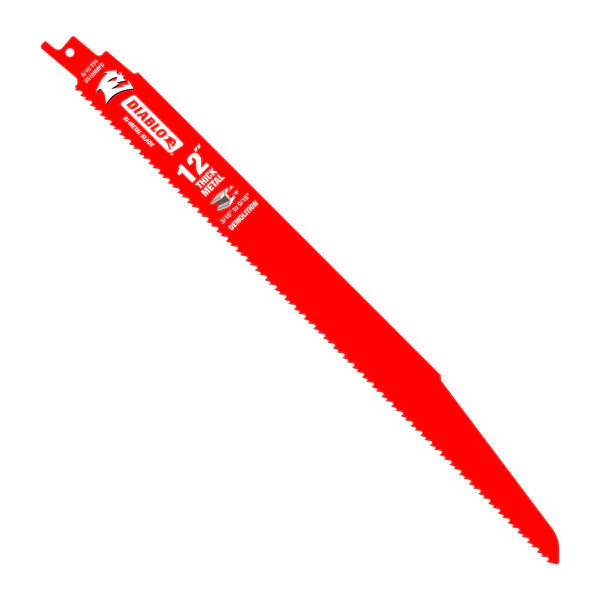 008925138556_0215c720-fcfa-407a-9259-7cf5eb624632_1200x1200.webp Diablo DS1208BFD2 12" Bi-Metal Reciprocating Saw Blade for Thick Metal/Demolition (3/16" to 9/16") (2-Pack)