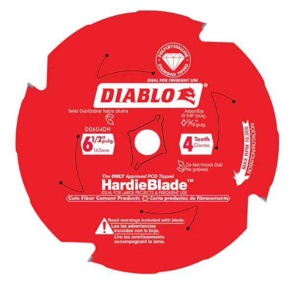 008925138808_c5f30053-ccc4-4afa-a134-32c9ba39811c_1200x1200.webp Diablo D0604DH 6-1/2" x 4-Teeth HardieBlade™ Saw Blade for Fiber Cement