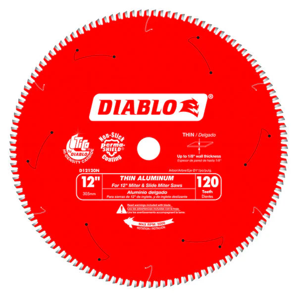 Diablo D12120N 12" x 120-Teeth Aluminum Saw Blade for Thin Non-Ferrous Metal