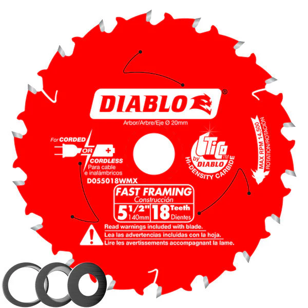 008925143604_1e77078b-5e39-4f22-87f1-72d60fa1bfac_1200x1200.webp Diablo D055018WMX 5-1/2" x 18-Teeth Fast Framing Saw Blade for Wood