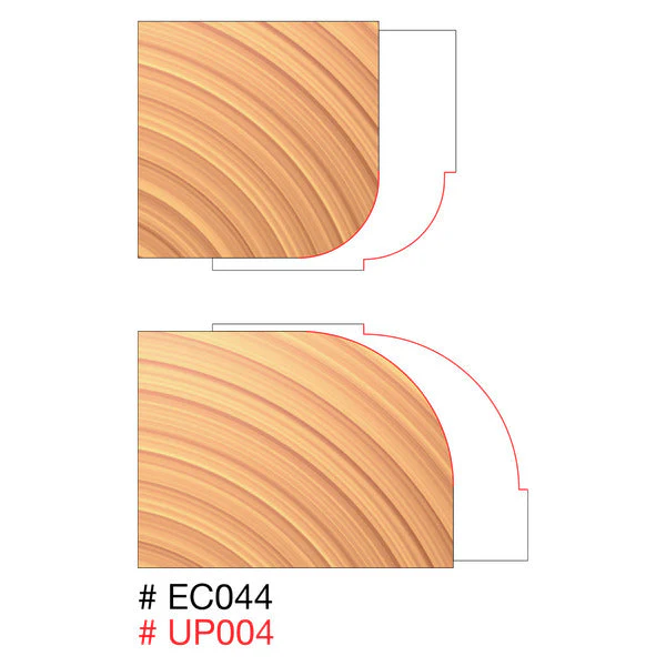 Freud UP004-IC 3-9/16" x 1" x 1-1/4" Combination 1/4" & 1/2" Round Over Cutters