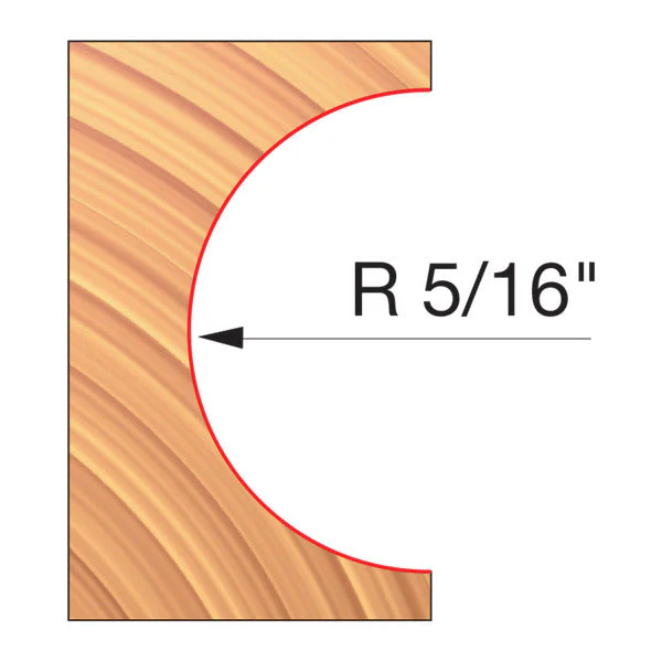 Freud UP104-IC 3-9/16" x 5/8" x 1-1/4" Convex Radius Cutters