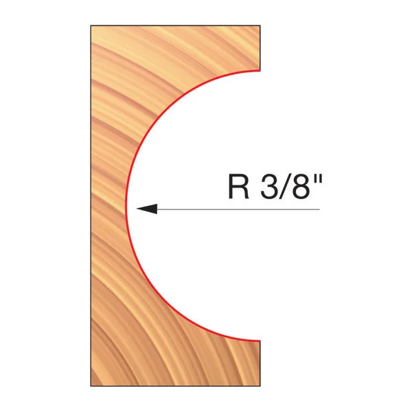 Freud UP105-IC 3-9/16" x 3/4" x 1-1/4" Convex Radius Cutters