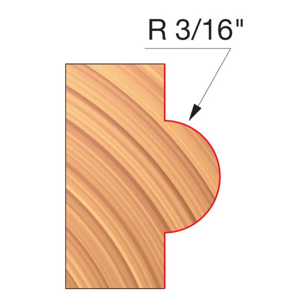 Freud UP121-IC 3-9/16" x 13/16" x 1-1/4" Concave Radius Cutters