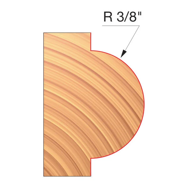 Freud UP124-IC 3-9/16" x 1-9/32" x 1-1/4" Concave Radius Cutters