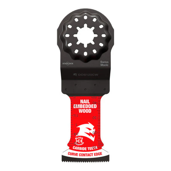 Diablo DOS125CW3 1-1/4" Diablo AMPED™ Demo Demon™ Starlock Carbide Teeth Oscillating Blades for Nail-Embedded Wood (3-Pack)