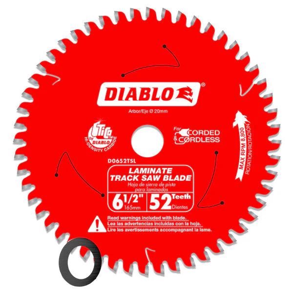 Diablo D0652TSL Diablo 6-1/2" 52-Teeth Track Saw Blade for Laminate