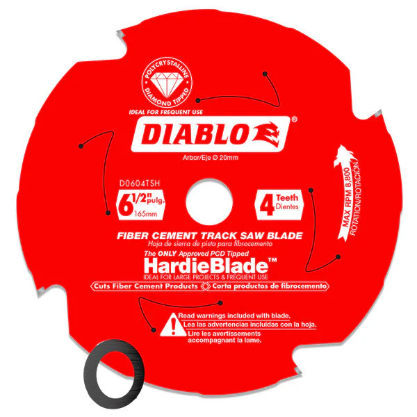 008925171034_deea4063-ed8c-4d6b-8321-853351c9df9e_1200x1200.webp Diablo D0604TSH Diablo 6-1/2" 4-Teeth Track Saw Blade for JamesHardie™ and Fiber Cement