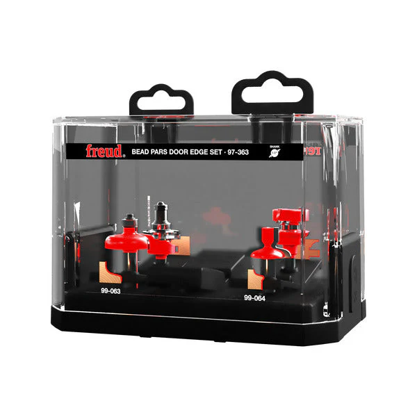 Freud 97-363 3 Piece Premier Adjustable Bead Door Edge Router Bit Set