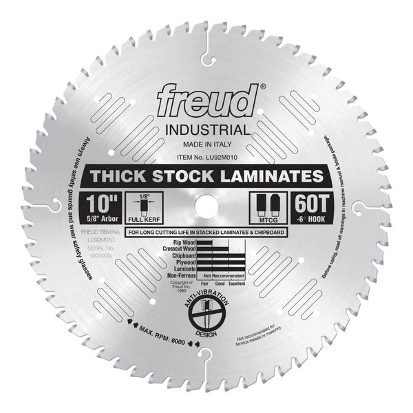 Freud LU92M010 10" Thick-Stock Laminate Blade
