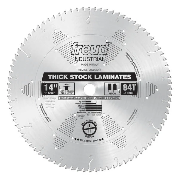 Freud LU92M014 14" Thick-Stock Laminate Blade