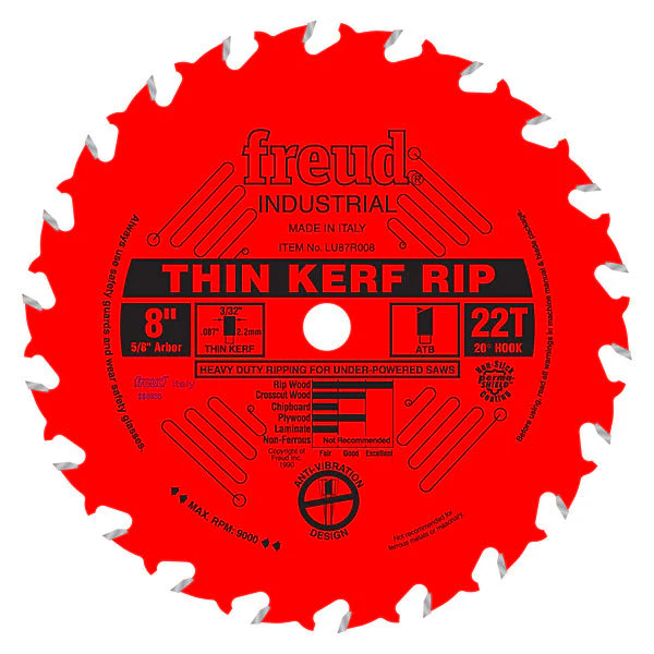 Freud LU87R008 8" Thin Kerf Rip Blade