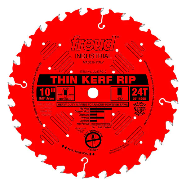 Freud LU87R010 10" Thin Kerf Rip Blade