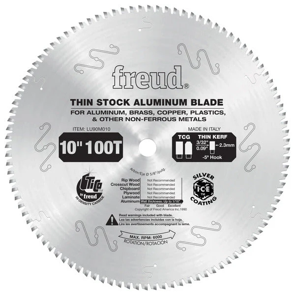 Freud LU90M010 10" Thin Stock Non-Ferrous Metal Blade