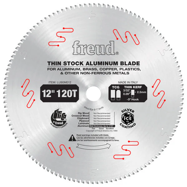 Freud LU90M012 12" Thin Stock Non-Ferrous Metal Blade