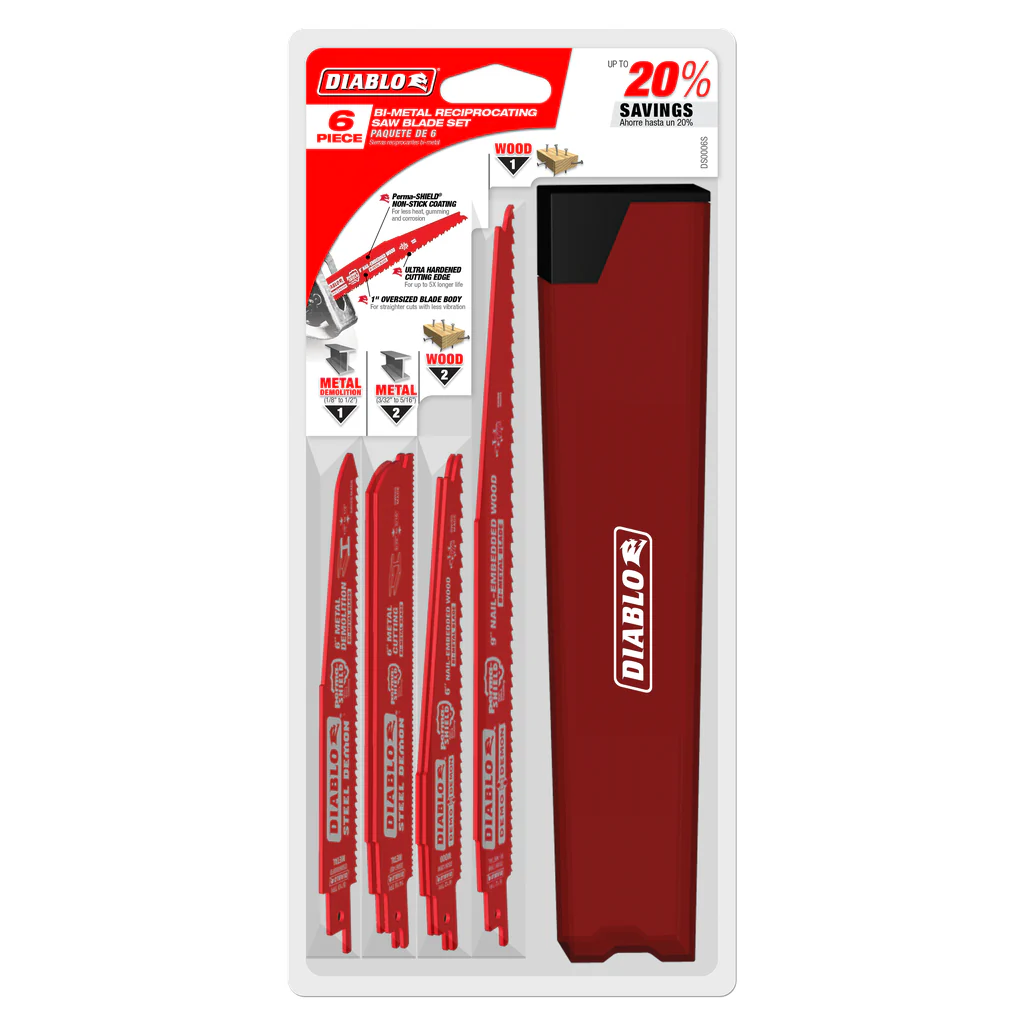04a435a366892ad14f704dd04277ed474d63ae01-large_1200x1200.webp Diablo Bi-Metal Reciprocating Saw Blade Set for Wood and Metal Demolition - 6 Pcs