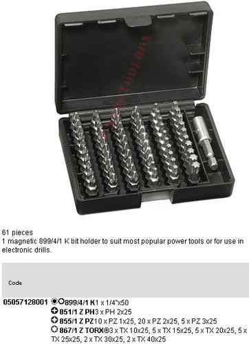 05057128001 WERA 8251/55/67/899-60 Z BIT-SAFE (PH/PZ/TX)