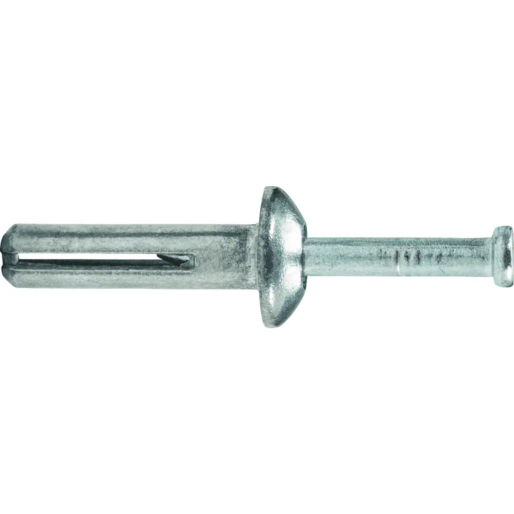 08caa1bbba179b2ac5bd154504141dd36ac81844-large_1200x1200.webp DeWalt ZAMAC NAILIN‚ 1/4" x 2" Carbon Steel Mushroom Head Drive Anchor - 100 Qty