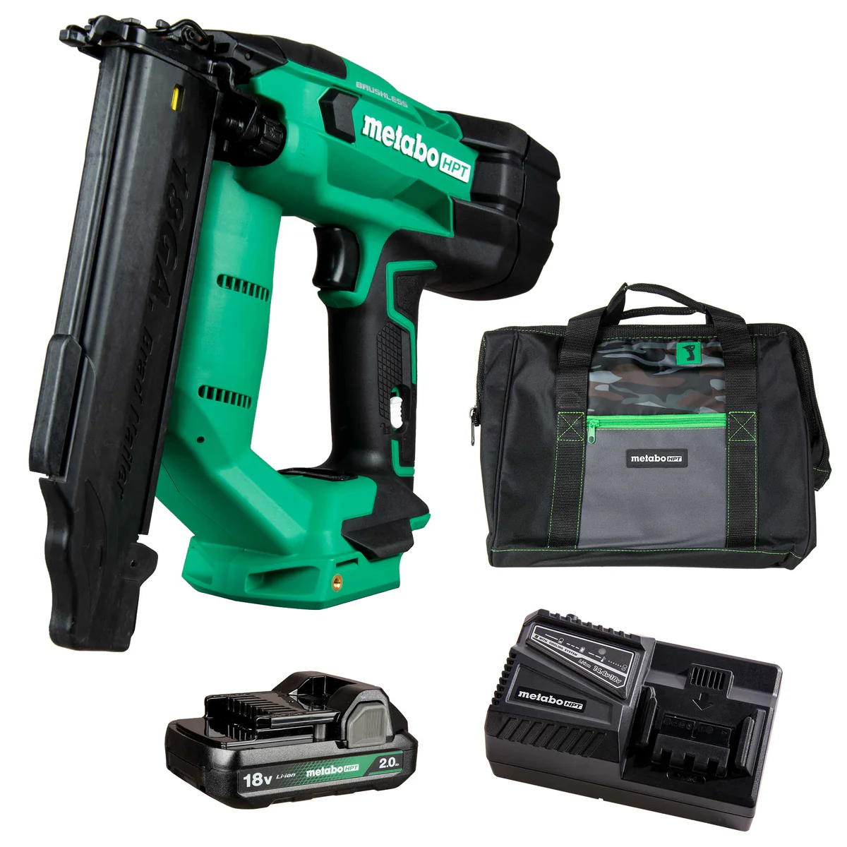 10876c03-a9ec-4fae-8b96-4f3824c8f8eb_1200x1200.webp Metabo HPT NT1850DFTM 18V Compact 18 Gauge Cordless Brad Nailer Kit (1x2.0Ah)