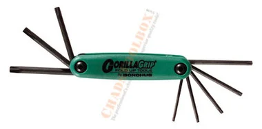 12638Bondhus Set 8 Tamper Resistant Tip Fold-up Tools TR9-TR40 Pack of 1