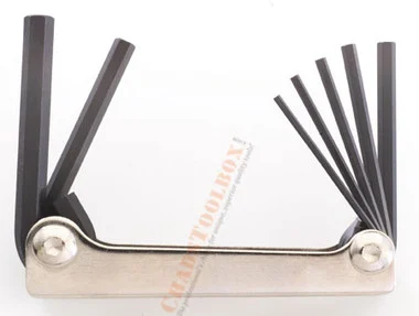 14589Bondhus Set 9 Hex Fold-up Tools 5/64-1/4 Pack of 1