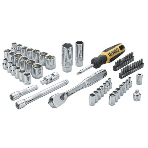 DeWalt 1/4" and 3/8" Drive 6-PT Combination Socket Set - 61 Pcs