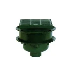 37840_e035.webp Josam 37840 Floor Drain - 12" Square Top with Heavy Duty Secured Cast Iron Grate & Bucket