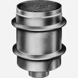 Smith 4253S Unfinished Floor CleanoutSpigot with BRZ Taper Thread PlugRound Flanged Housing with Heavy Duty Cast Iron Cover