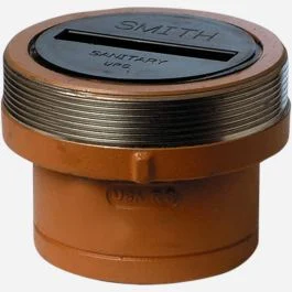 Smith 4289C Unfinished Floor Cleanout Inside Caulk with ABS Taper Thread Plugwith Closure Plug