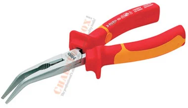 FELO 50871 Comfort Grip Insulated Bent Nose Pliers 8" long - angled 45