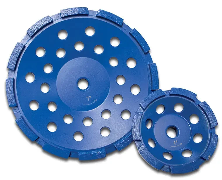 Diamond Products 4"x 5/8"-11 Star Blue Single Row Diamond Cup Grinder Wheel