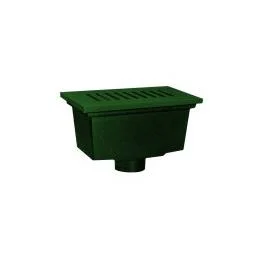 Josam 38850 Floor Drain - 22" x 14" with Heavy Duty Grate & Secondary Domed Strainer - Inside Caulk Outlet