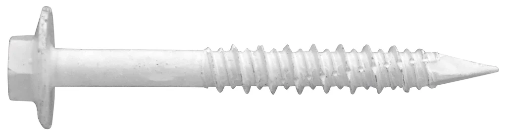 Dagger-Con 1/4" x 3" Hex Flange White Concrete Screws - 1000 Qty