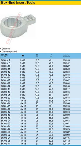 HAZET 6630D-27 BOX-END INSERT TOOL