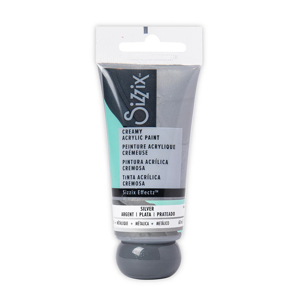 664561-wb-sizzix-effectz-creamy-metallic-acrylic-paint_-silver-01_1200x1200.webp Sizzix Effectz - Creamy Matte Acrylic Paint, Silver, 60ml